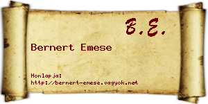 Bernert Emese névjegykártya